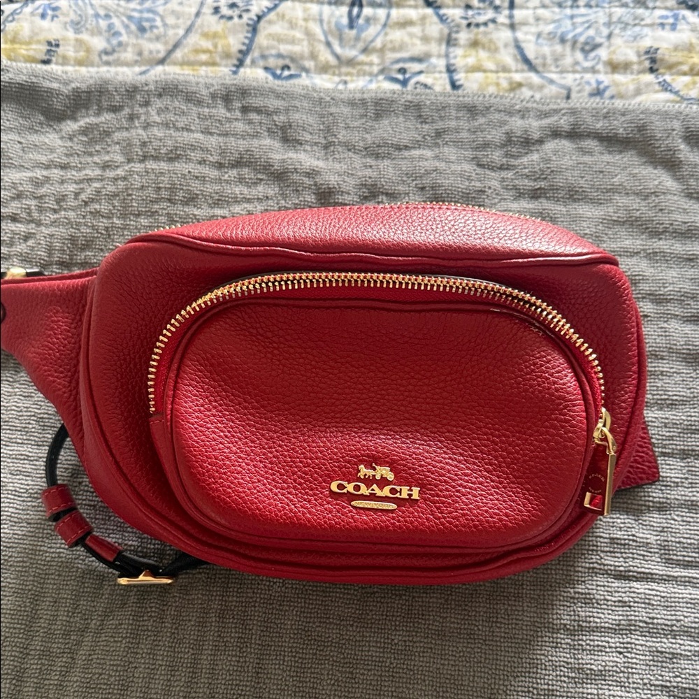 Coach Red Leather Crossbody Bag